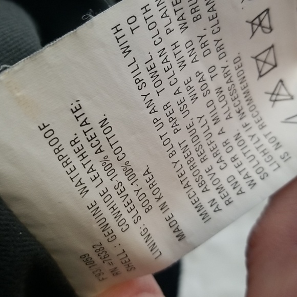 TIMBERLAND Vintage Weatherproof Suede Leather Bomber Black Large - Picture 12 of 12